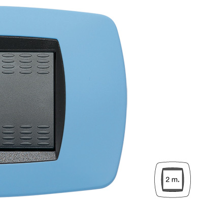 MODO Placca 2 P.Stretta AZZURRO SOFT
