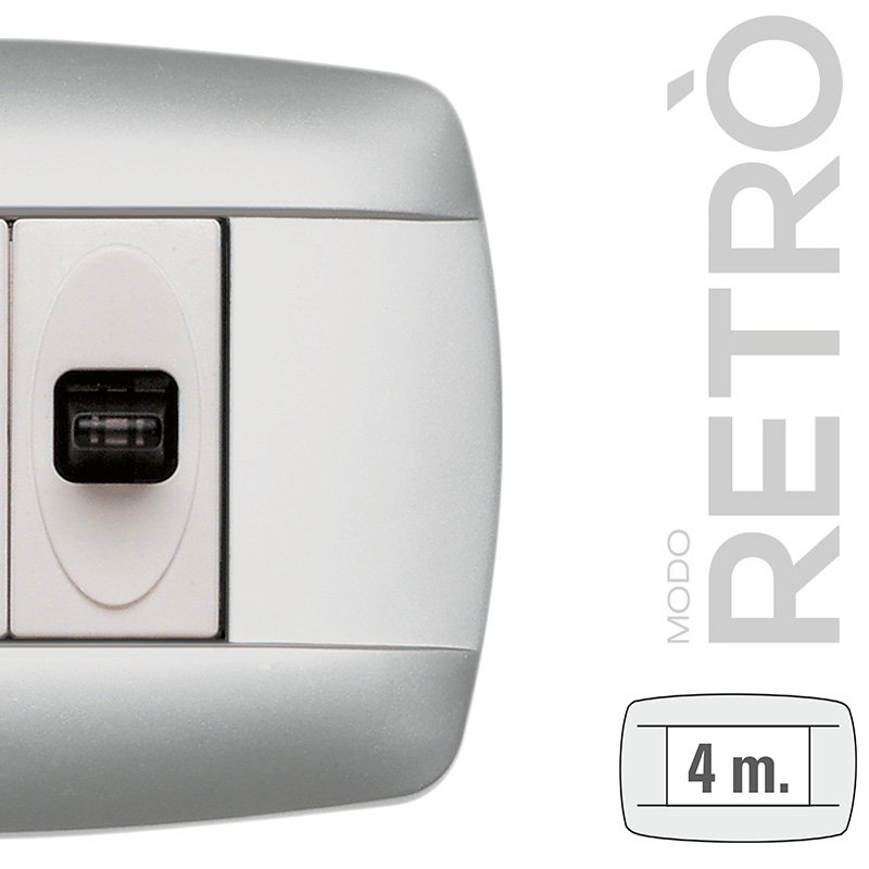 4 Modules Retro' plate, titanium