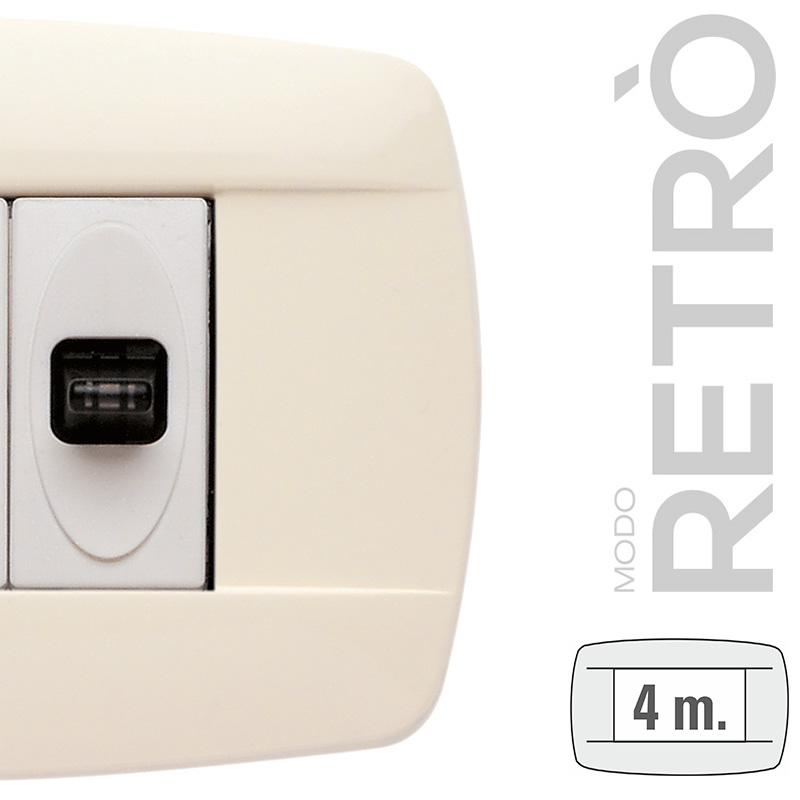 4 Modules Retro' plate, ivory col.