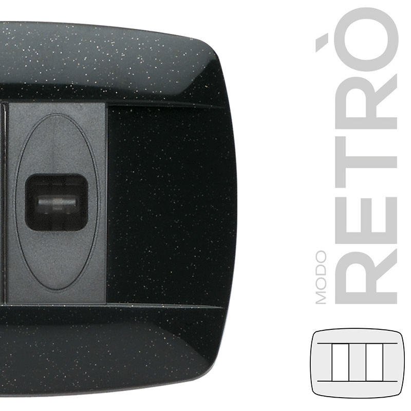 MODO RETRÒ 3 mod. 2 P. GRIGIO ANTRACITE