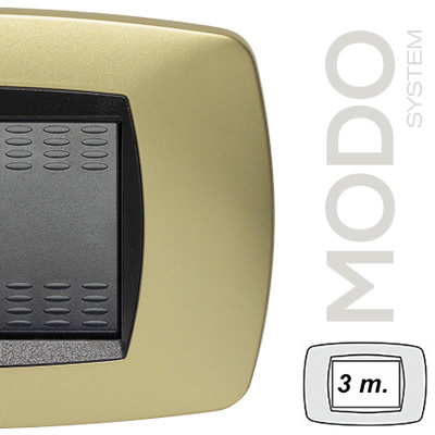 MODO Placca 3 Posti OTTONE OPACO