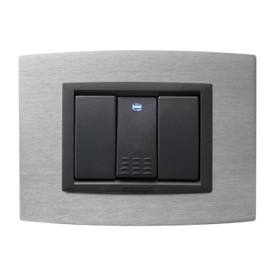 MODO GRIS placa 3 módulos Vitra aluminio
