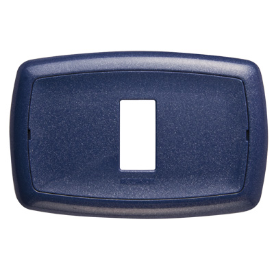 Mirò plate, 1 hole, dark blue