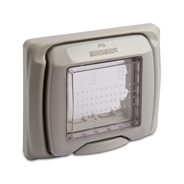 SUB Placca protet.IP55 2P.GRIGIO