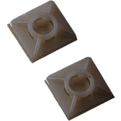 Basetta adesiv.19x19x3.6mm in nylon nero