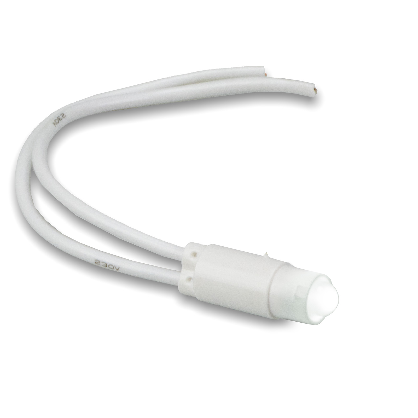 Lamp.spia LED Bianco 110-230V cavo 100mm