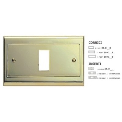 Cornice plastica metall.Oro 5 Posti