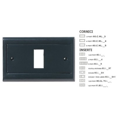 Cornice Grigio Antracite 5 Posti