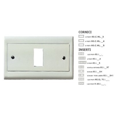 Inserto lacc.Bianco Schuko+1 Foro