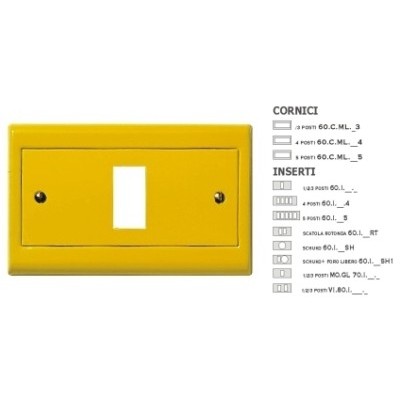Inserto laccato Giallo 1 Foro