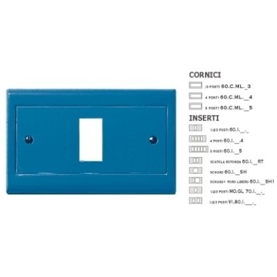 Inserto laccato Azzurro 5 Fori