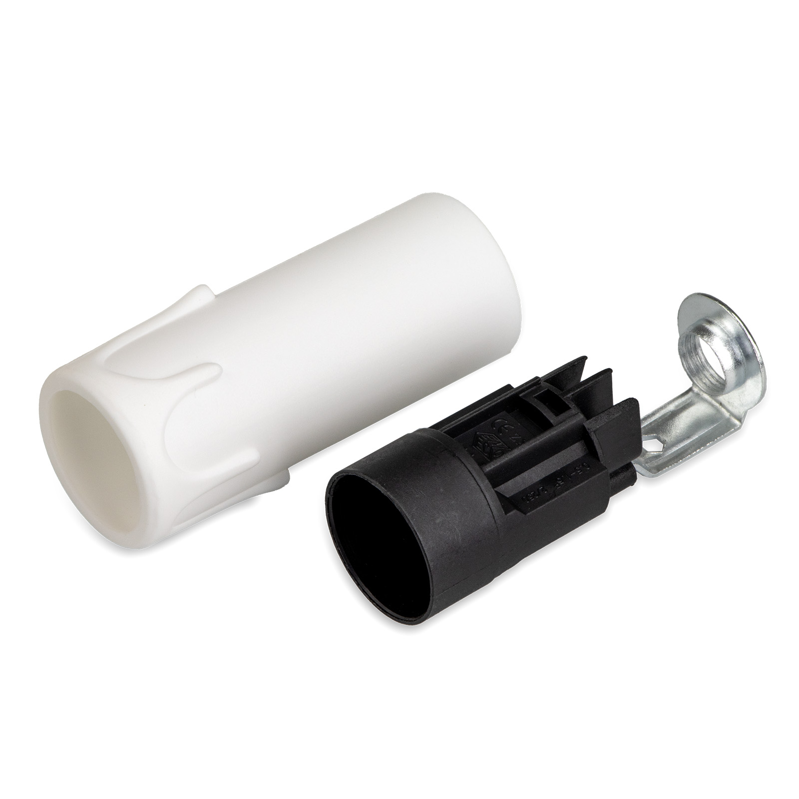 Portalampada E14 con fintacandela BIANCO