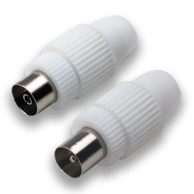 Conf.Spina+Presa coassiale 75ohm mm.9.5