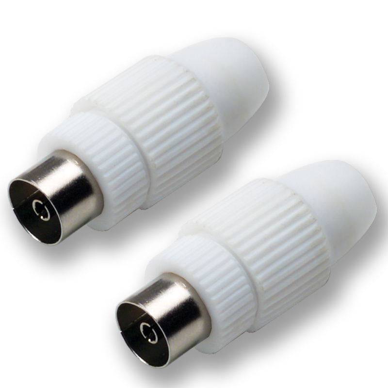 Conf. 2 Prese Coax Ghiera fil.dia.9.5mm