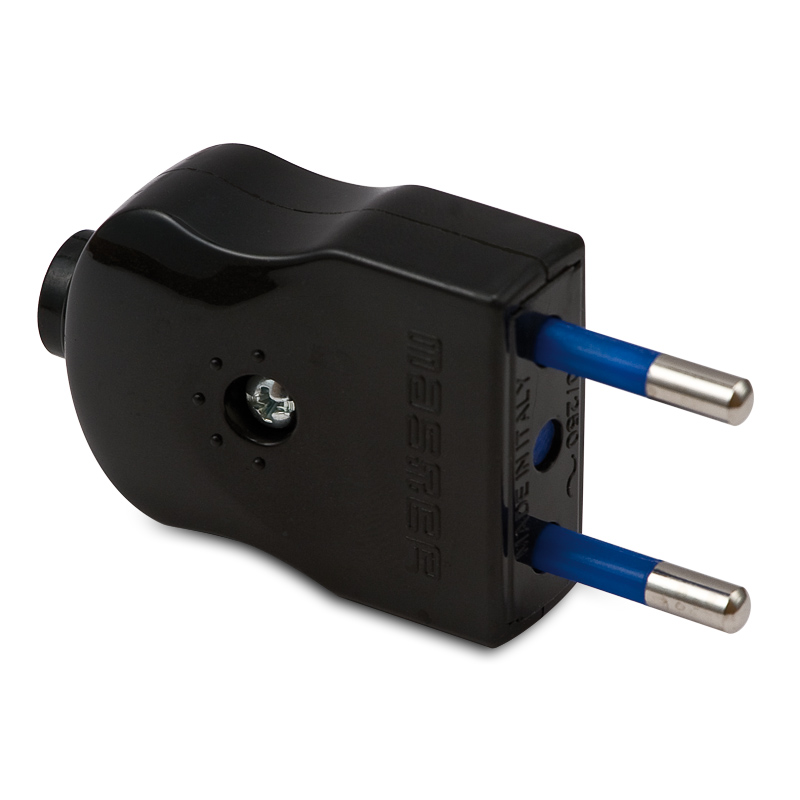 Spina COMPACT S10 2 poli 10A Nera
