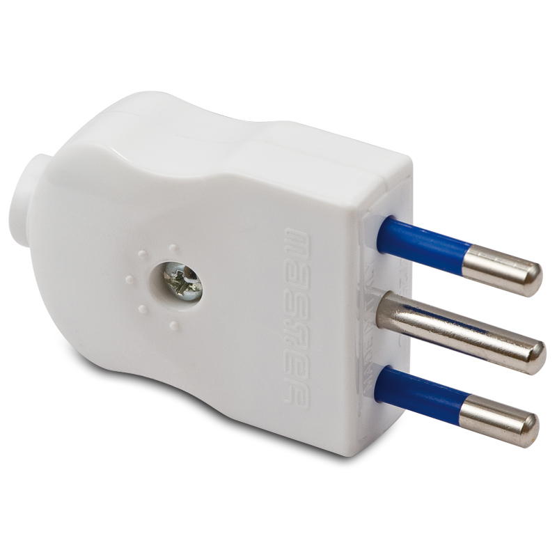 Spina COMPACT S11 2 poli+T 10A Bianca
