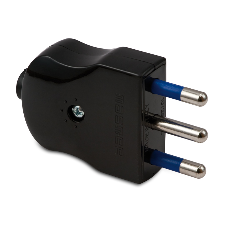 Spina COMPACT S17 2 poli+T 16A Nera