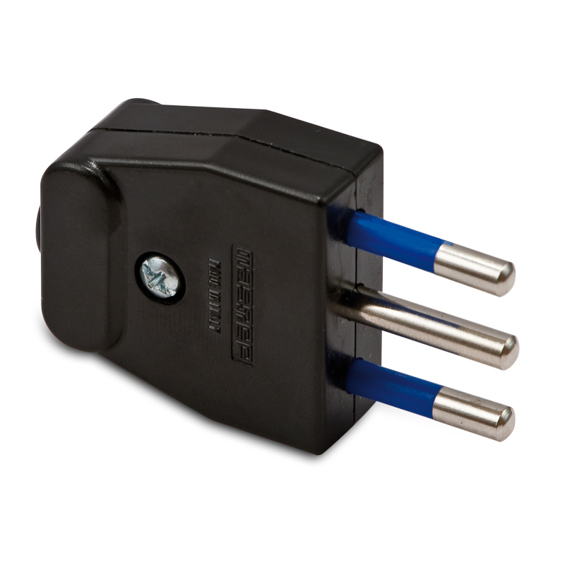 Spina S11 2 poli+T 10A Nera