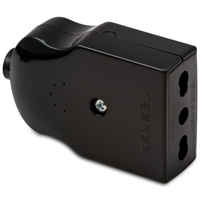 Presa COMPACT P17/11 2P+T 16A Nera
