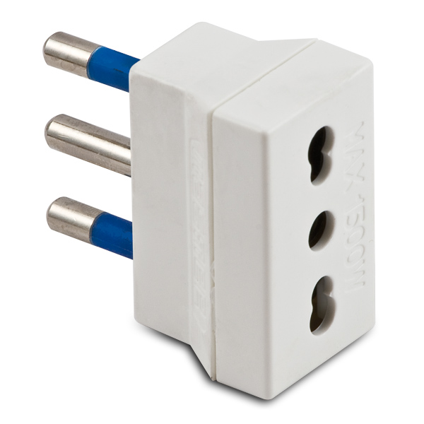 Adattatore Sempl.Bivalente 16A 2P+T Bian