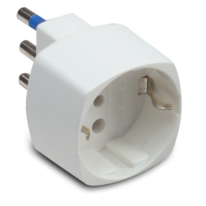 Adattatore Schuko 16A 2P+T Bianco