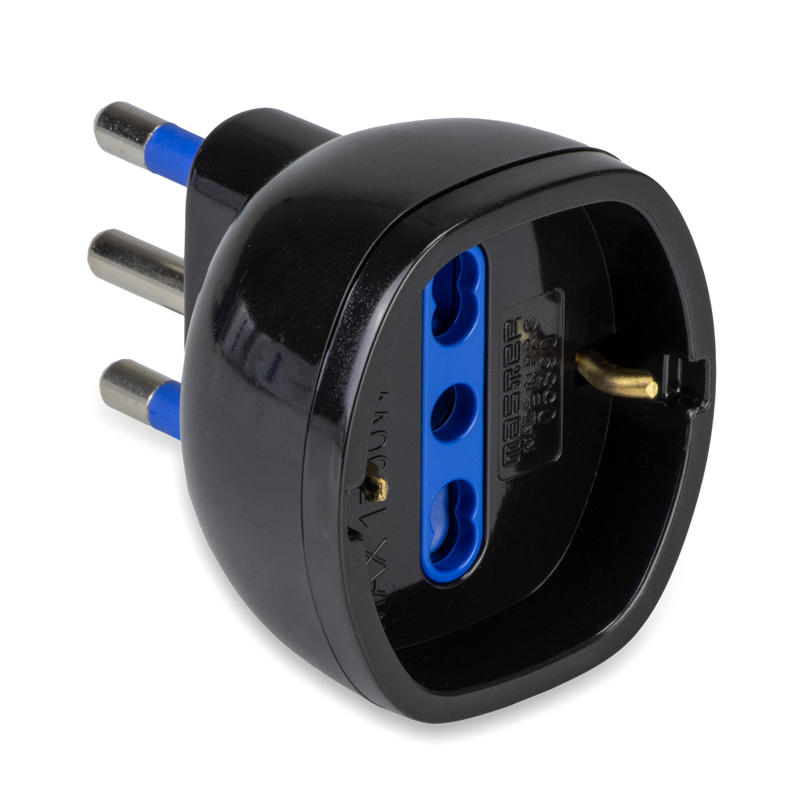 Adatt. P40 16A 2P+T Nero