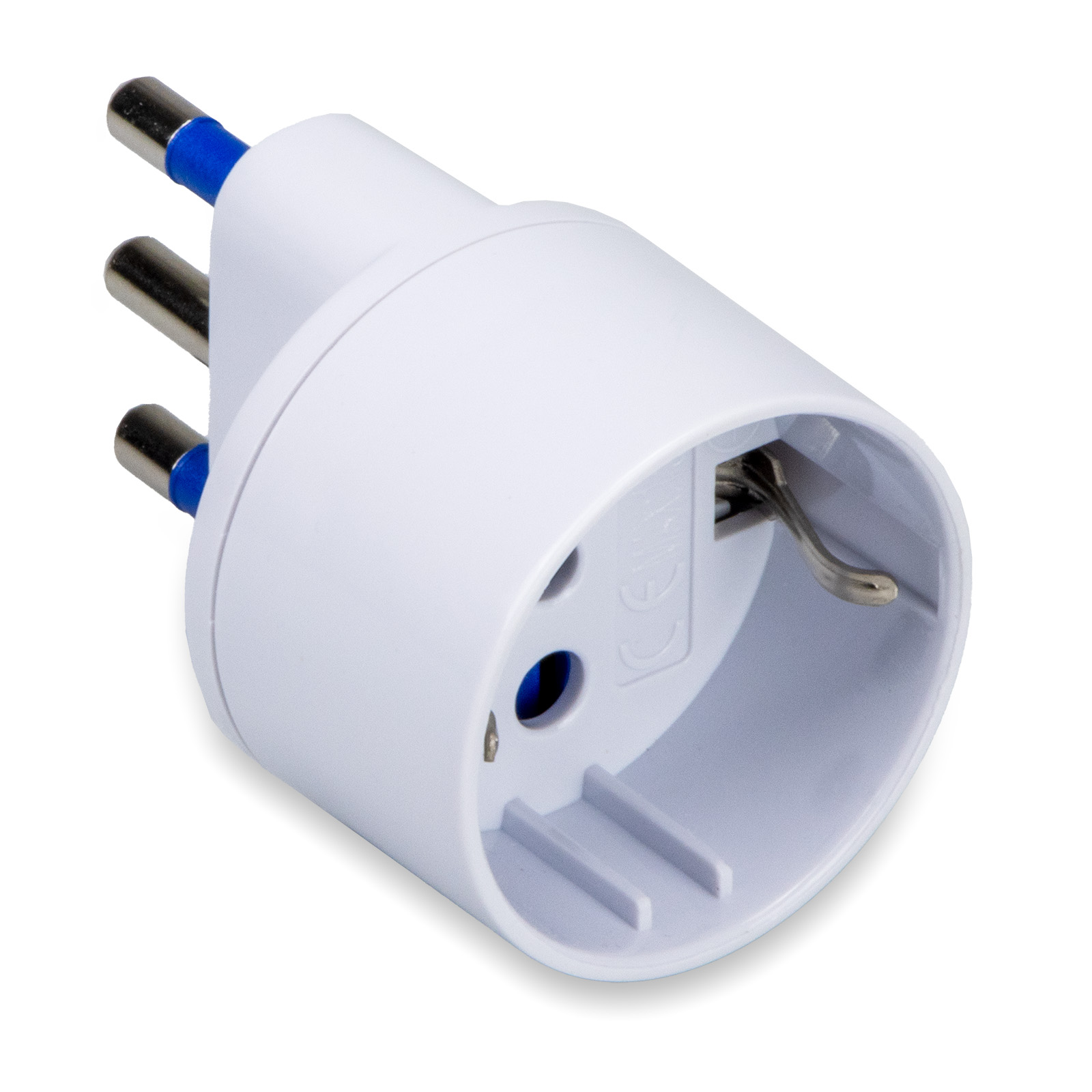 16A 2P+E Schuko adaptor White