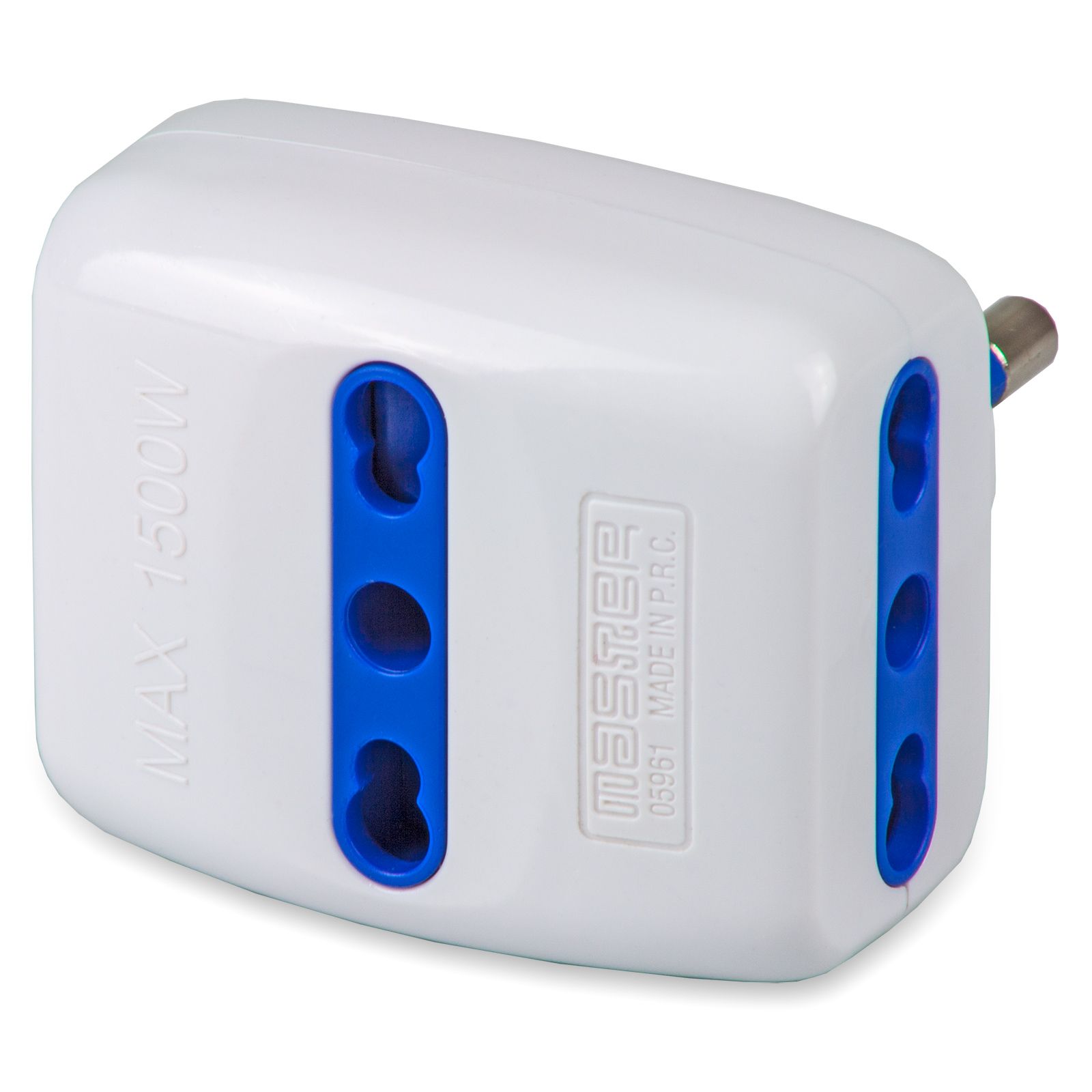 Adaptador Triple Italiano 16A 2P+T Blanc