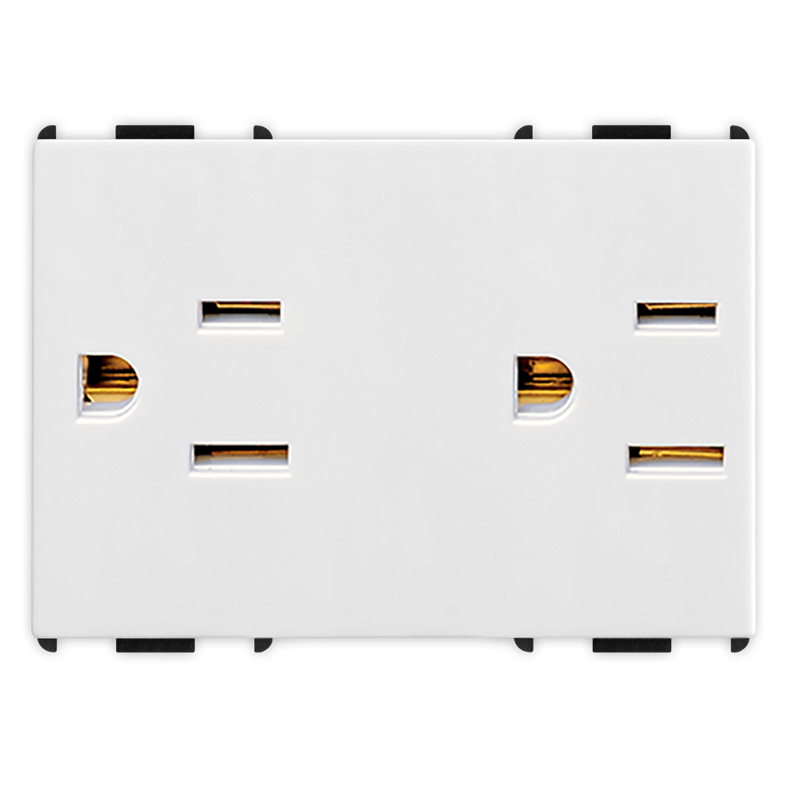 PIXIA 2 Prese 2P+T 15A AMERICANA White