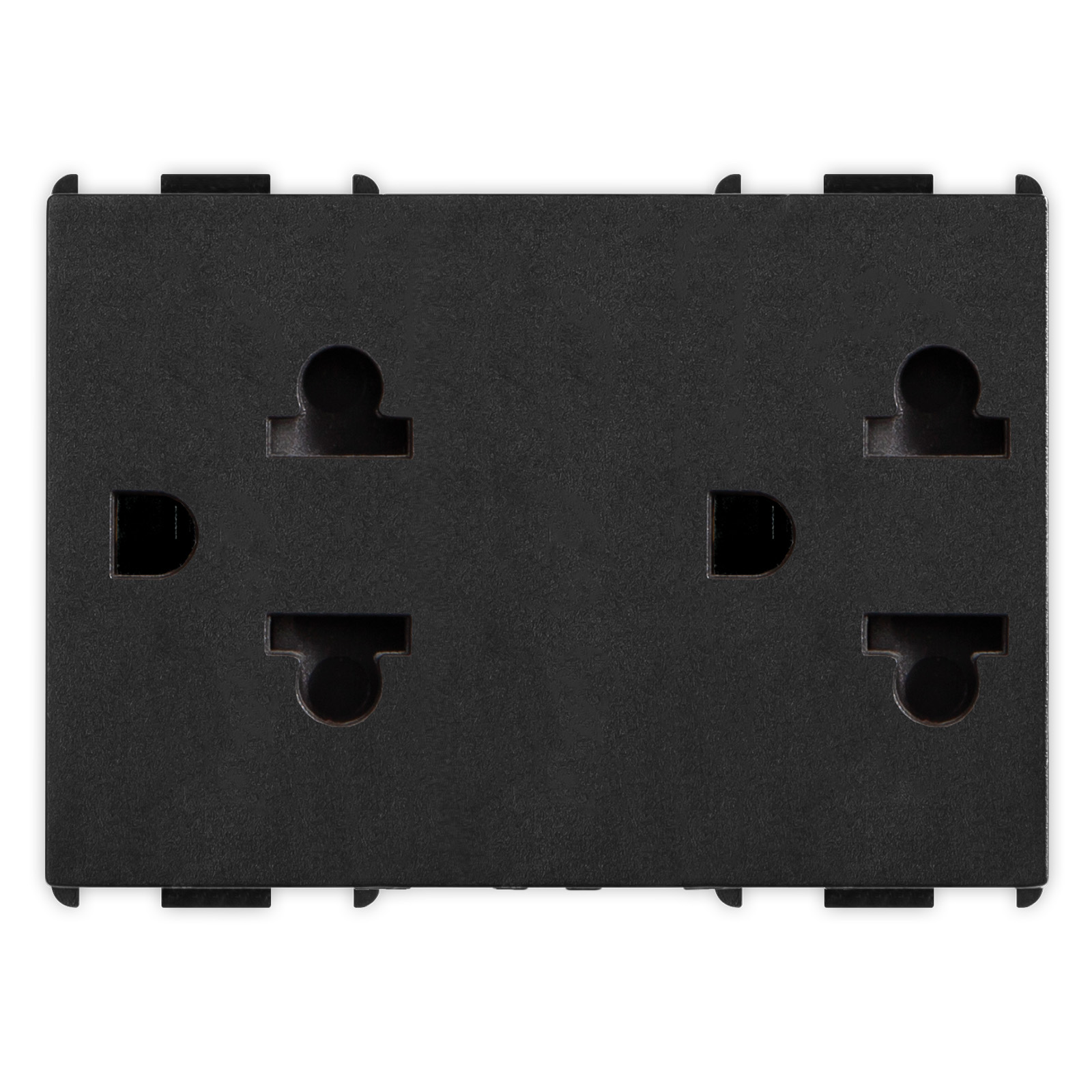 PIXIA Pr.2P+T16A250V EUROAM.DOPPIA Black