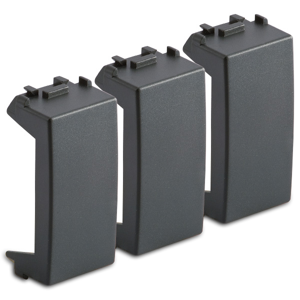 Pack de 3 módulos ciegos Gris