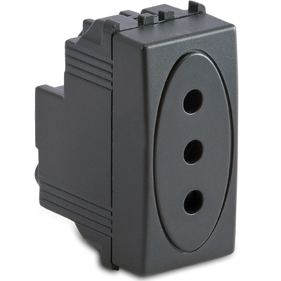 Presa P11 2P+T 10A MODO GRIGIO