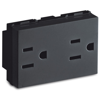 Presa Americ.doppia 2P+T 15A 127V GRIGIO