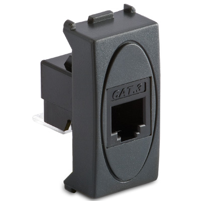 Presa RJ11 1 Plug 6-4 MODO GRIGIO