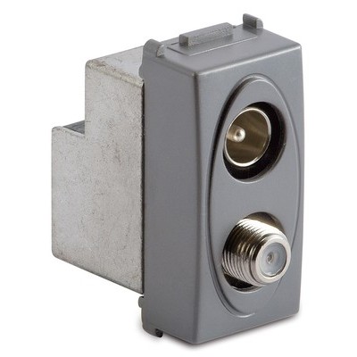 Presa Coax IEC-F Maschio-Fem.Dir STEEL