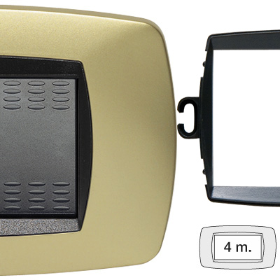 Placca MODO 4 P.OTTONE OPACO+Anello TLI