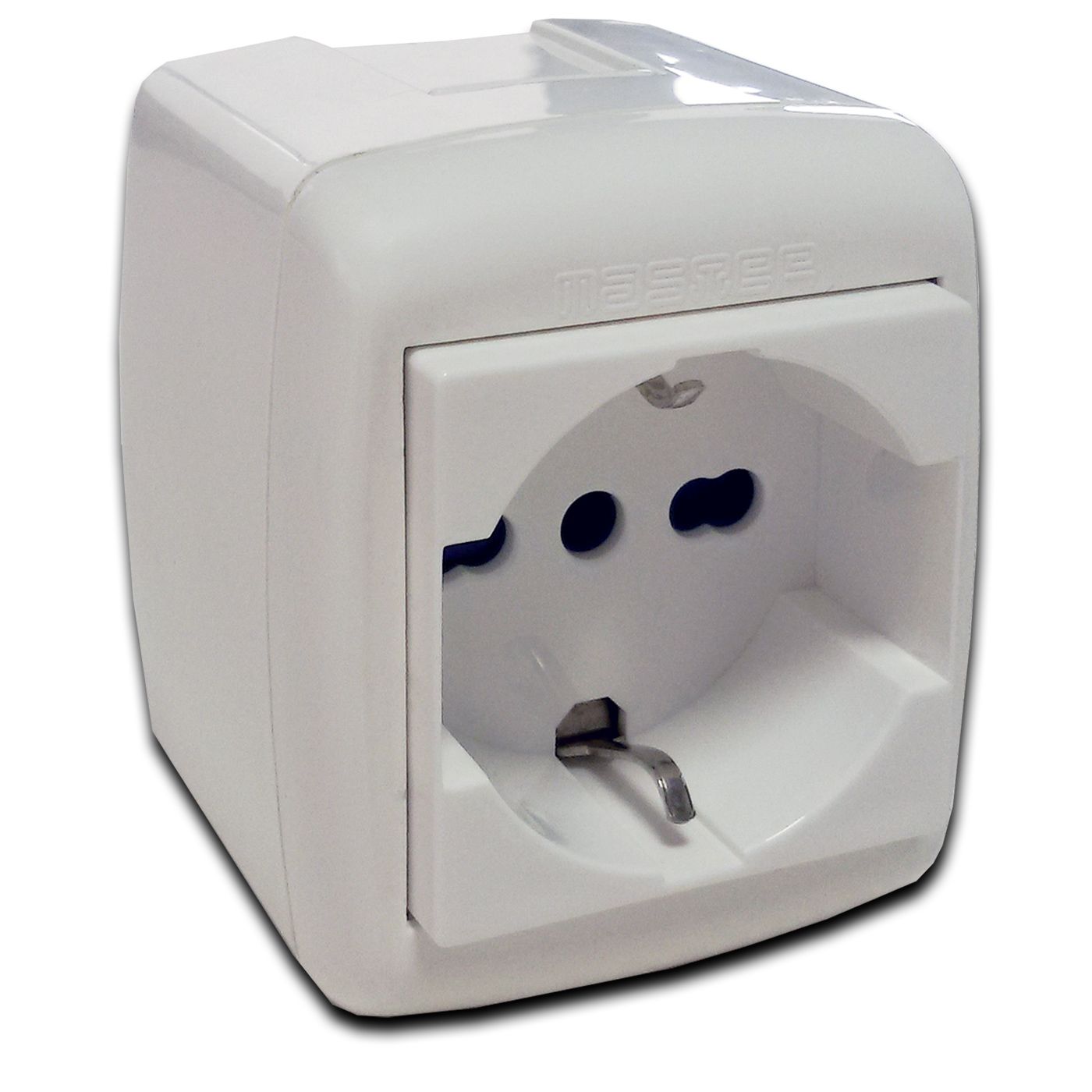 Mini-caja externa con enchufe 2P+T 16A