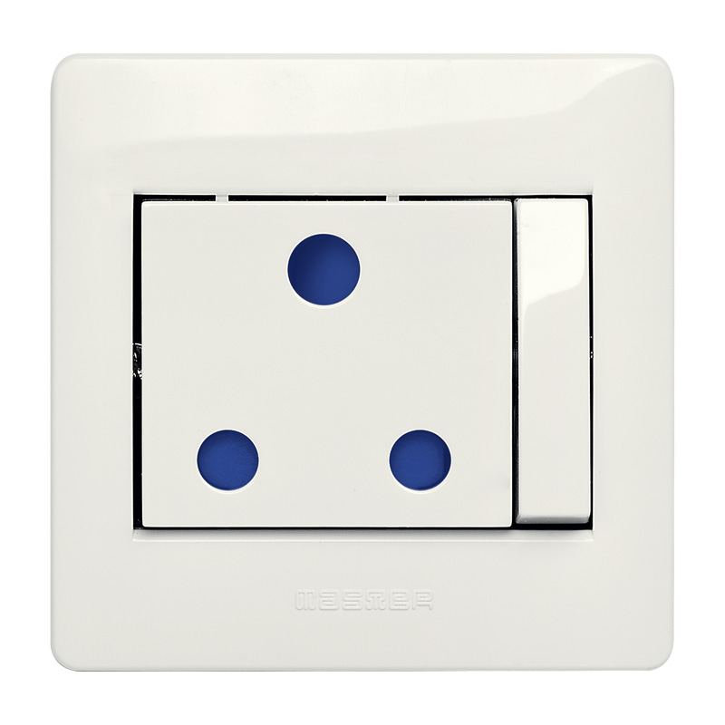 Presa ING 2P+T 15A con interr. e LED