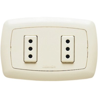 2Horizontal sockets 2 p+earth and safet