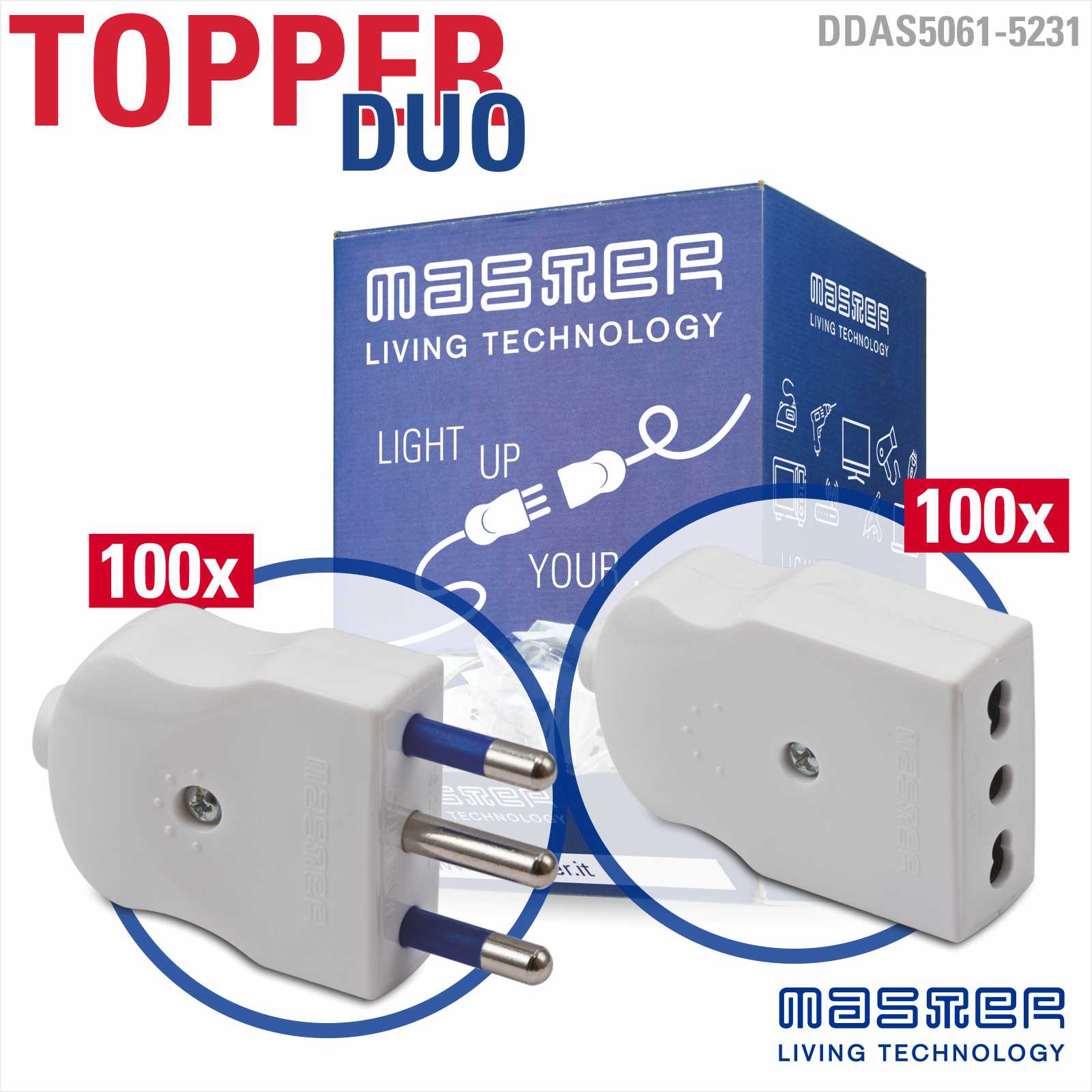 Dispenser with plugs and sockets