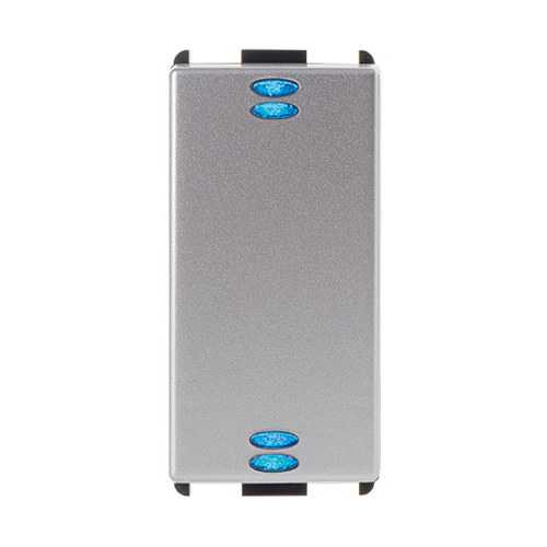Pulsante Doppio 5/24V 10mA c/LED S.STEEL