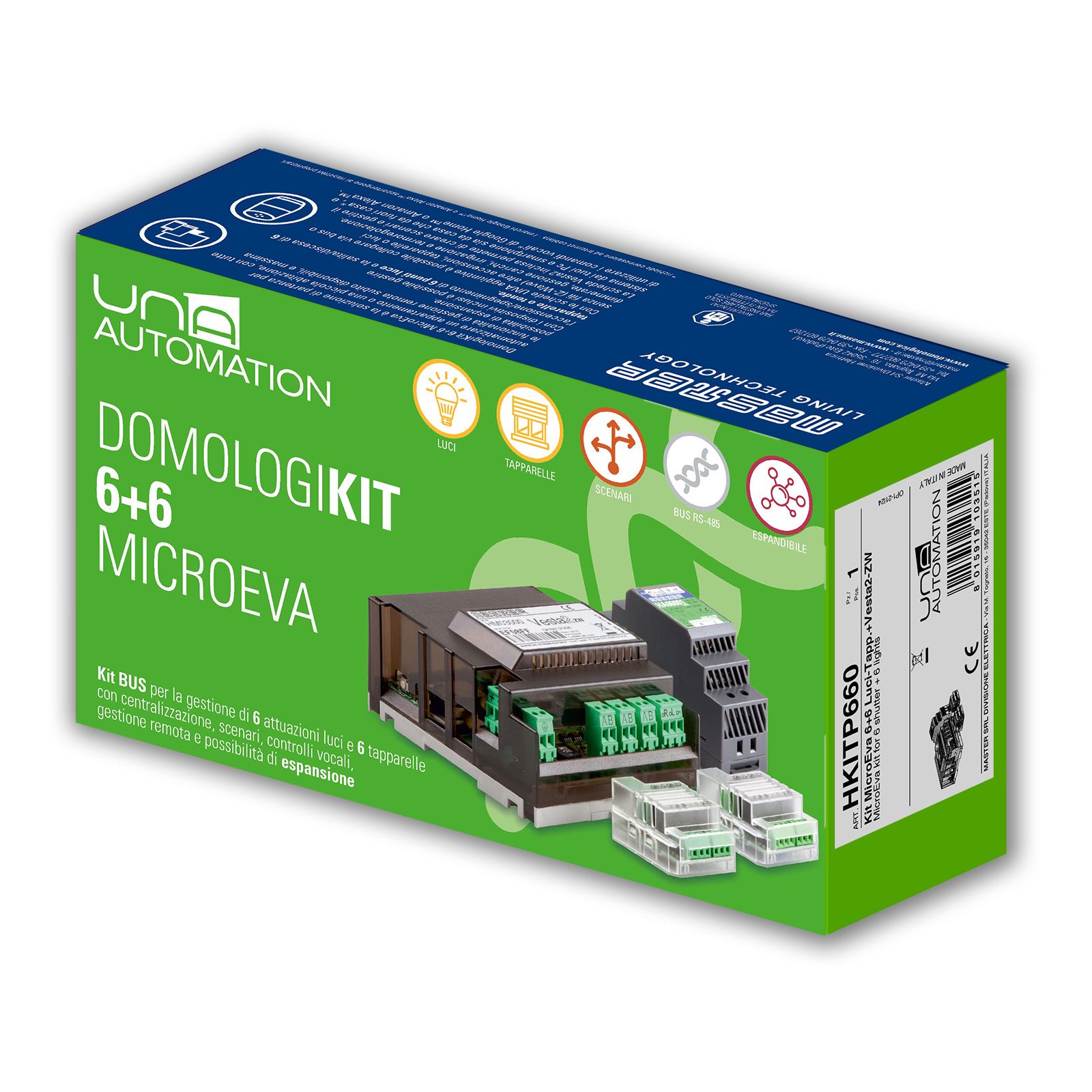 Kit MicroEva 6+6 Luci-Tapp.+Vesta2-ZW