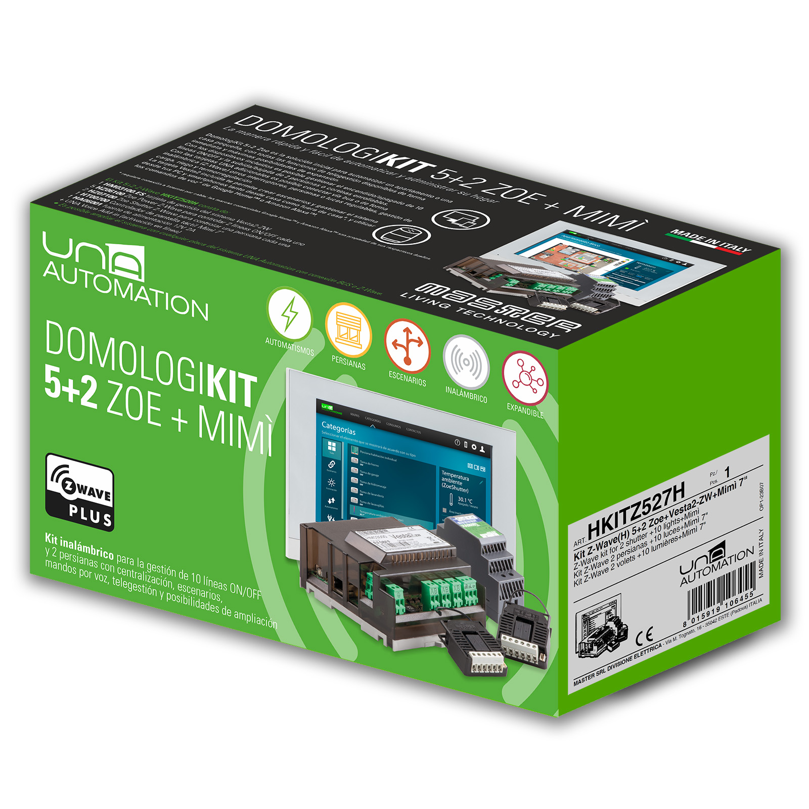 Kit Z-Wave 2 volets +10 lumières+Mimì 7