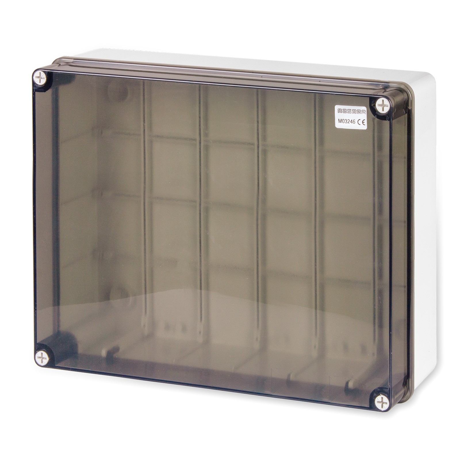 Cas.Der.380x300x120 IP56 Trasp. c/Viti