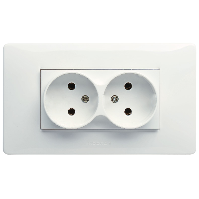 MIXMO Doppia Presa ribassata UNEL 2P 16A
