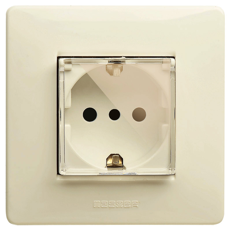 MIXMO Presa P30 2P+T con portello, beige