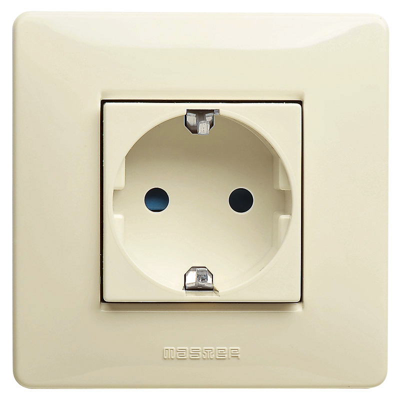 MIXMO Presa Schuko 16A 2P+T(later.)Beige