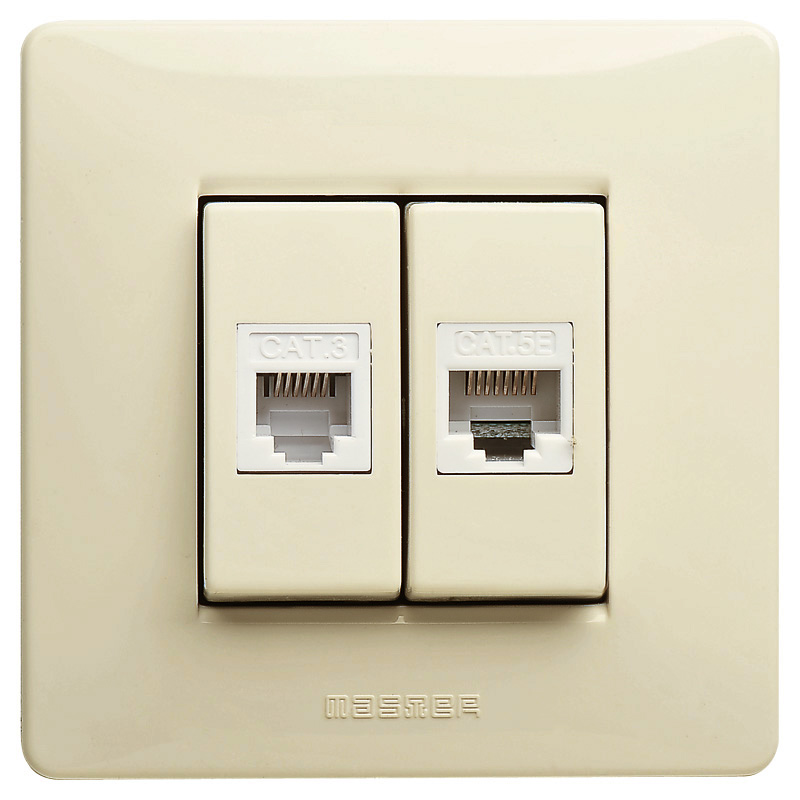 MIXMO 1x RJ12 + 1x RJ45 Cat.5e sockets