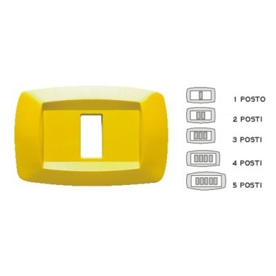 Modì plate, 3 holes, yellow