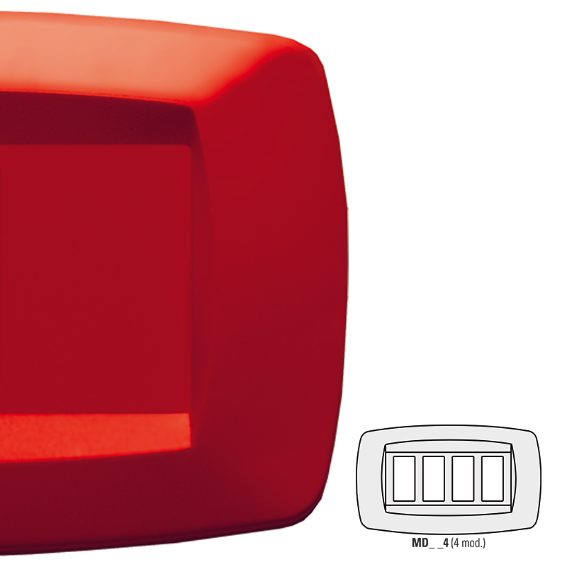 Placca Modi' 4 Posti ROSSO